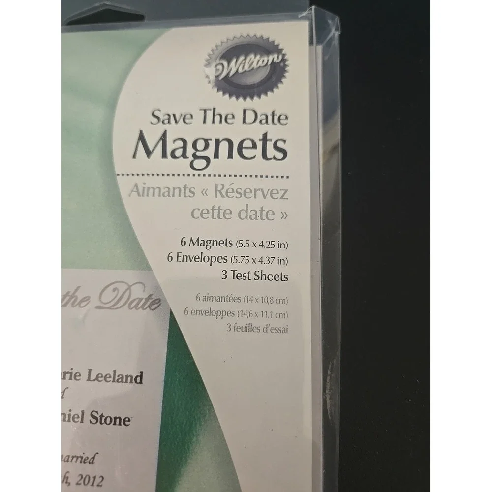 DIY Wilton Silver Scroll Magnets Bridal Wedding Magnet Save The Date Cards